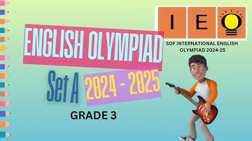 ENGLISH Olympiad class 3 2024- 2025 part 1 SET B | SOF IEO CLASS 3 | IEO OLYMPIAD | #olympiad #ieo