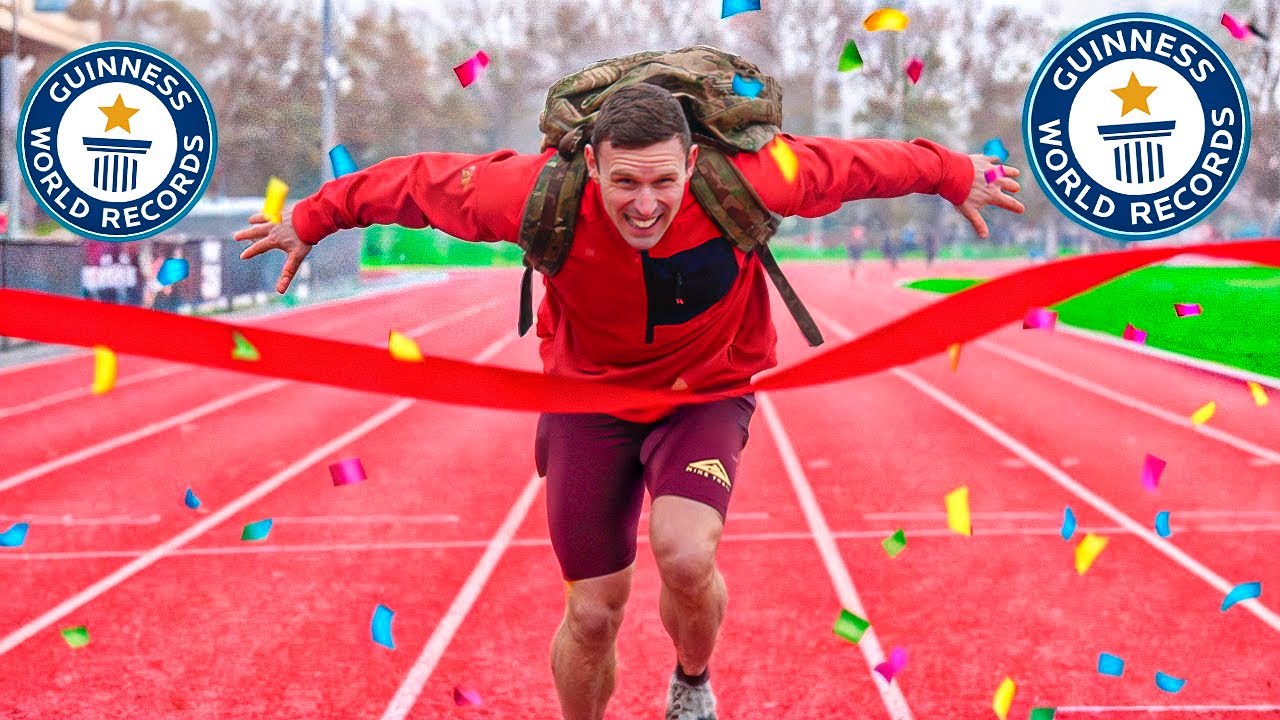 I Attempted 2 Guinness World Records in Under 10 Minutes – Rucking with a 60lbs & 200lbs pack!
