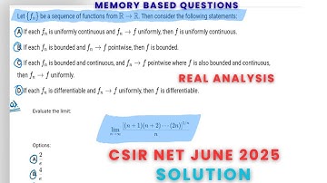 Real Analysis Shortcut Trick | CSIR NET June 2025 Memory-Based Question