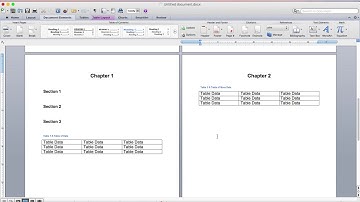 Creating Table Captions and Table of Tables in Word 2011 for Mac