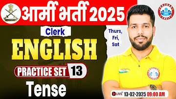 Army Clerk Practice Set 2025 | Tense | English for Army Clerk By Anuj Sir