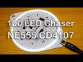 Century Chaser: World’s Largest LED Chaser! 100 LED w/ NE555 & CD4017 Mic Amp Sound Detector Circuit