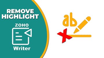 How to remove highlight in Zoho Writer