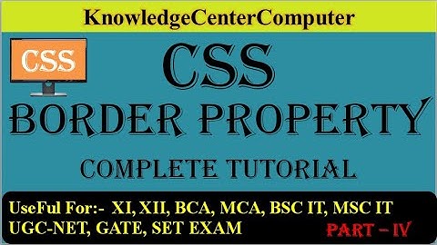 CSS for Beginners in Hindi | CSS Border Property | Part -IV