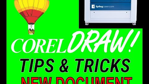 CorelDraw Tips & Tricks Document Dialog BOX missing