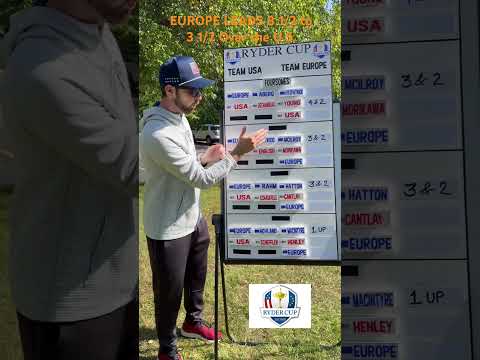 EUROPE LEADS 8 1/2 to 3 1/2 OVER THE U.S.! SCHEFFLER LEGACY IN LIMBO! #golf #rydercup #usa #europe