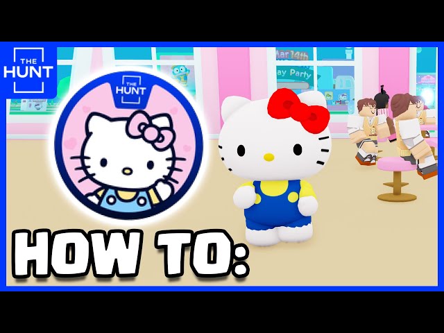 How to Get HELLO KITTY CAFE BADGE (Roblox: The Hunt) [100 Customers]