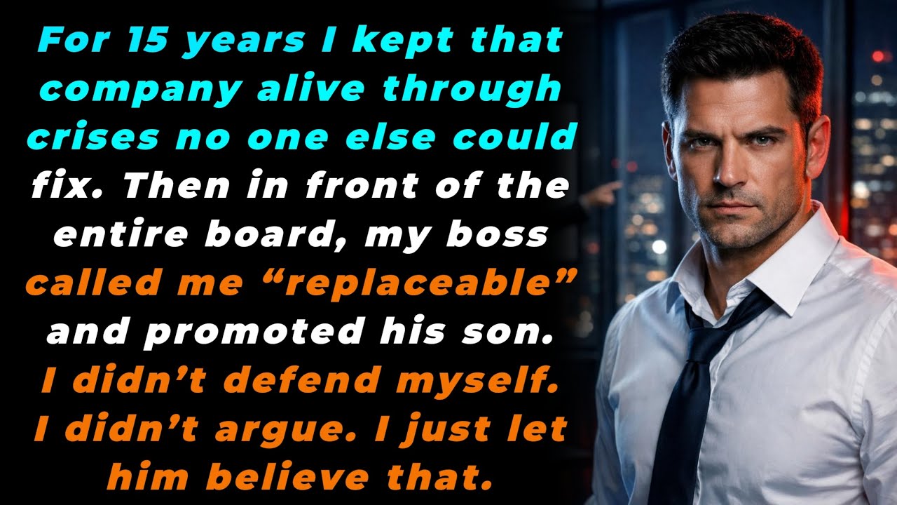 He Called Me “Replaceable” After 15 Years — So I Let the Board Find Out the Truth