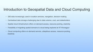 Introduction to Geospatial Data and Cloud Computing | Use Case-Geo-spatial Cloud