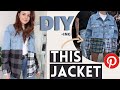 Thrift Flip DIY Denim Flannel Jacket from Pinterest (Clothes Upcycle)