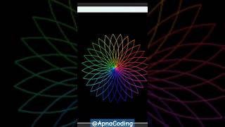 Flower Design using Python | @ApnaCoding  | #shorts #shortsvideo | #python #trending #viral