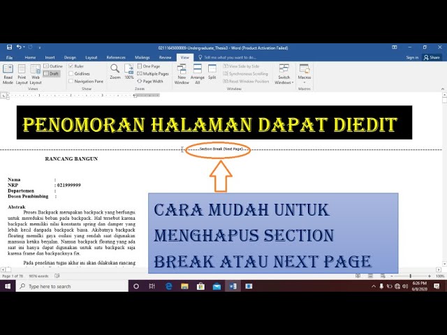 Bagaimana Cara Menghapus Section Break Next Page Pada Microsoft Word Youtube Bagaimana Cara Menghapus Section Break Next Page Pada Microsoft Word Youtube