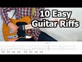 10 easy guitar riffs for beginners with tabs