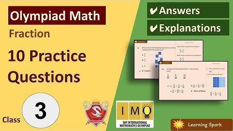 Olympiad Math Practice | Fraction | Class 3 | SOF IMO | SilverZone | CBSE | ICSE
