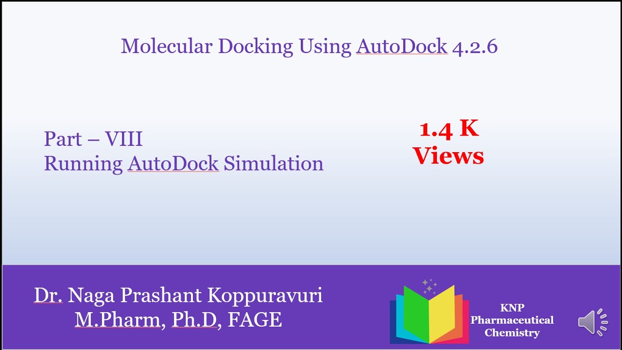 AutoDock4.2.6 Part-8 Running AutoDock Simulation - YouTube