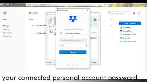 Link / connect Dropbox accounts and use on the same computer.