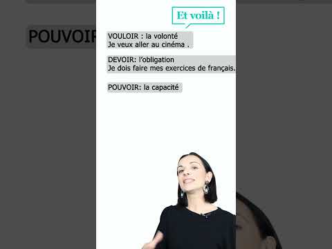 Les verbes POUVOIR VOULOIR DEVOIR SAVOIR