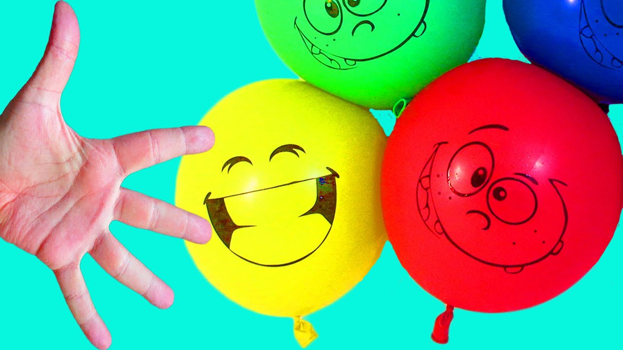 ⁣Залипательная Песня про шарики Семья пальчиков Лопаем цветные Воздушные шарики с водой
