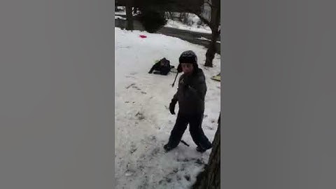 Funny sled fail video