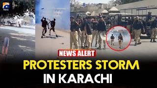 🔴Live: Protesters Storm US Consulate In Karachi | Several Injured | Israel vs Iran | Geo English
