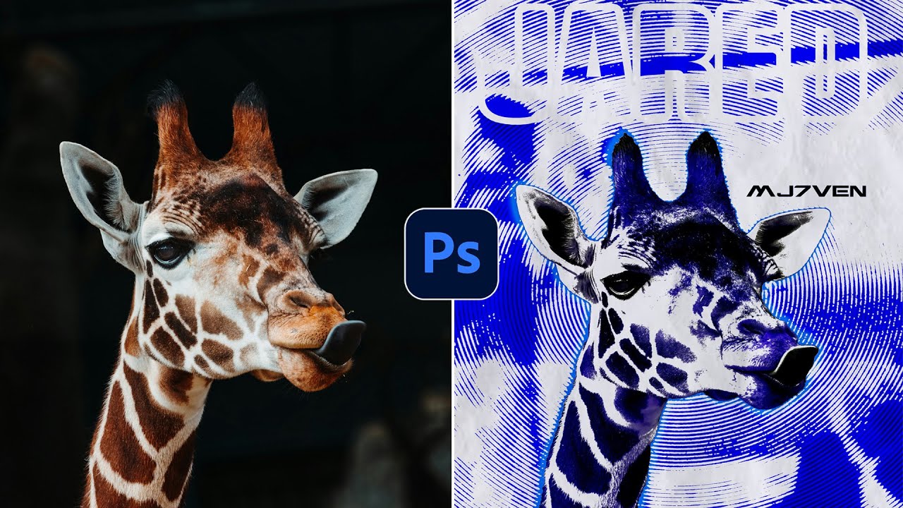 Photo Manipulation Halftone Poster Photoshop Editing Tutorial