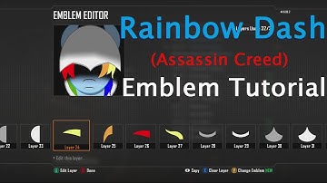 Call of Duty: Black Ops 2- Rainbow Dash (Assassin Creed) Emblem Tutorial