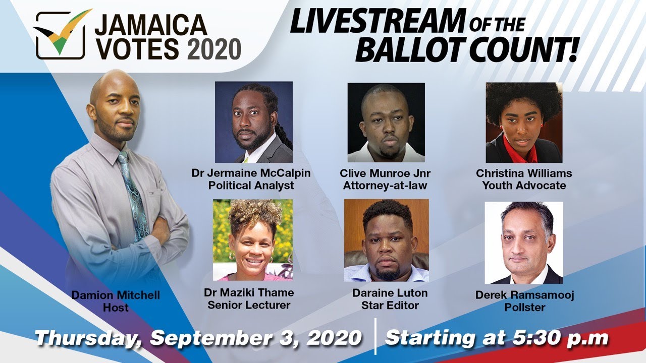 Jamaica Elections Livestream of the ballot count YouTube