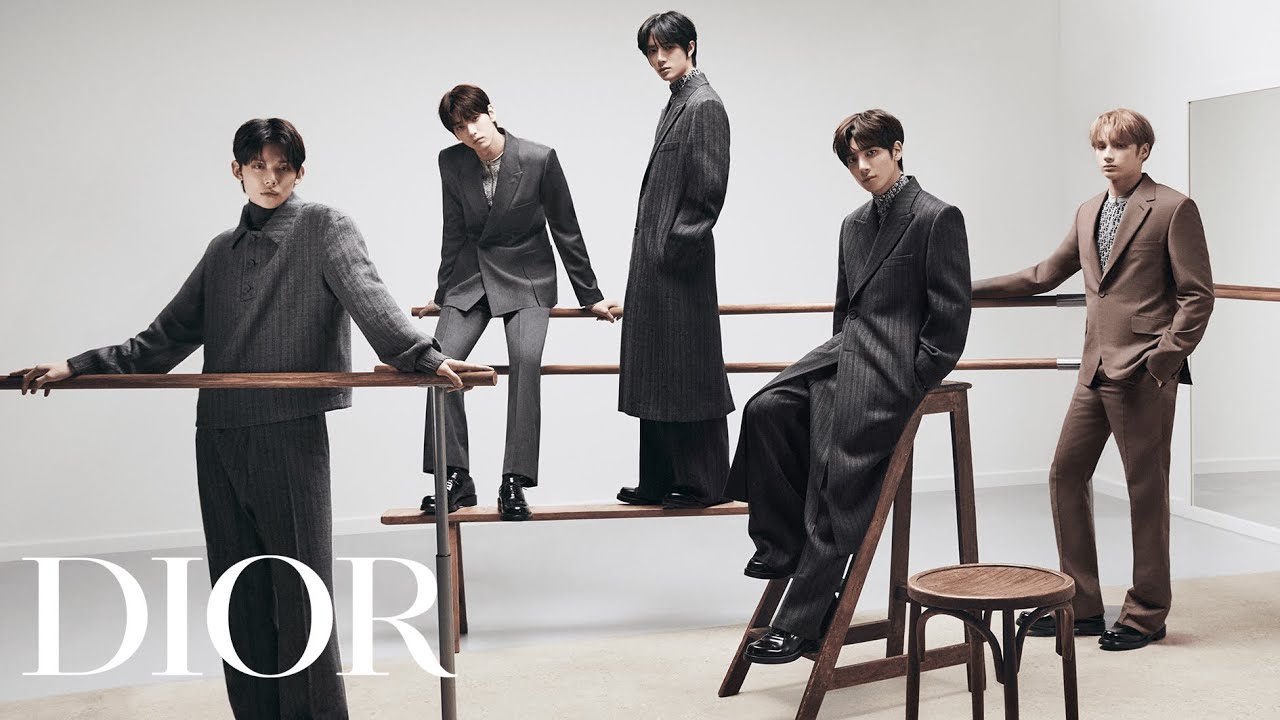 TOMORROW X TOGETHER dressed in Dior Men's Winter 2024-2025