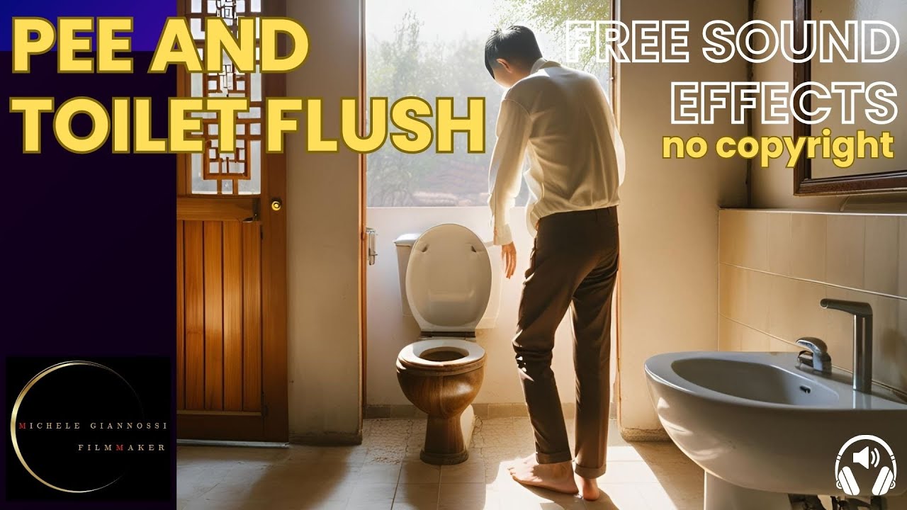 PEE AND TOILET FLUSH SOUND EFFECT #freesoundeffects #soundeffects # ...