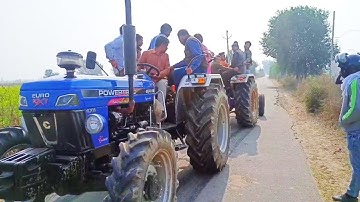 आज Euro 4×4 की बनाई रेल 😅 | Farmtrac 6055 T20 Powermaxx Vs Powertrac Euro 55 Tochan | Tractor Tochan