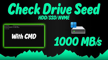 Check Drive Speed (Using CMD )
