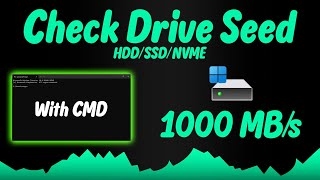 Check Drive Speed (Using CMD )