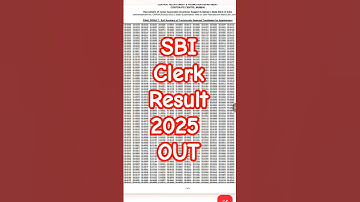SBI Clerk Result 2025 🔵 SBI Clerk Result 2025 Kaise Dekhe ? How To Check SBI Clerk Result 2025