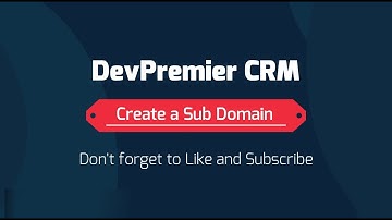 Create a Subdomain in shared hosting - DevPremier CRM