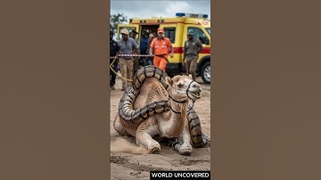 Giant Snake Attacks Camel – Shocking Rescue Caught on Camera! #shorts