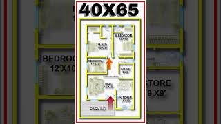 Modern 40X65 3Bhk House Plan Layout Spacious Stylish Home Design Ideas