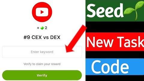 CEX vs DEX ! Seed New Youtube Video code ! Seed New task code ! Seed new video code.