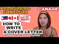 Powerful cover letter for job application  canada format  work sa canada