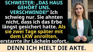 Meine gierige Familie will Erbe stehlen: Sie wussten nicht, dass das Haus längst mir gehört.