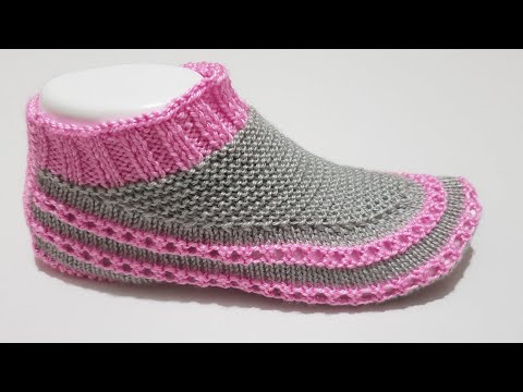 ÇOK KOLAY DİKİŞSİZ İKİ ŞİŞ PATİK YAPILIŞI / İKİ ŞİŞ BOT PATİK / VERY EASY KNITTING / CROCHET