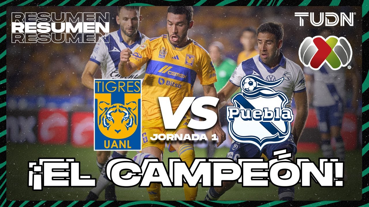 Resumen y goles | Tigres vs Puebla | AP2023-J1 | Liga Mx | TUDN - YouTube