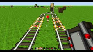 MineCraft: Power Rails and basic track switching.