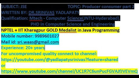 JSE: Producer-consumer part 2