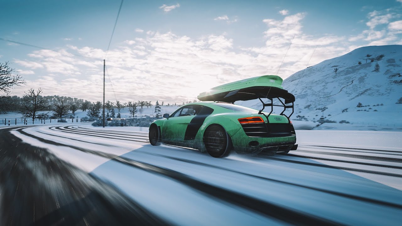 ROAD TRIP IN WIDEBODY AUDI R8 ON ROTIFORM WHEELS & THULE SKIBOX - Forza ...