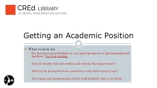 Getting an Academic Position: Building Your Research Career