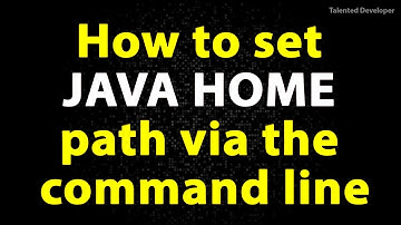 How to set JAVA HOME path via the command line