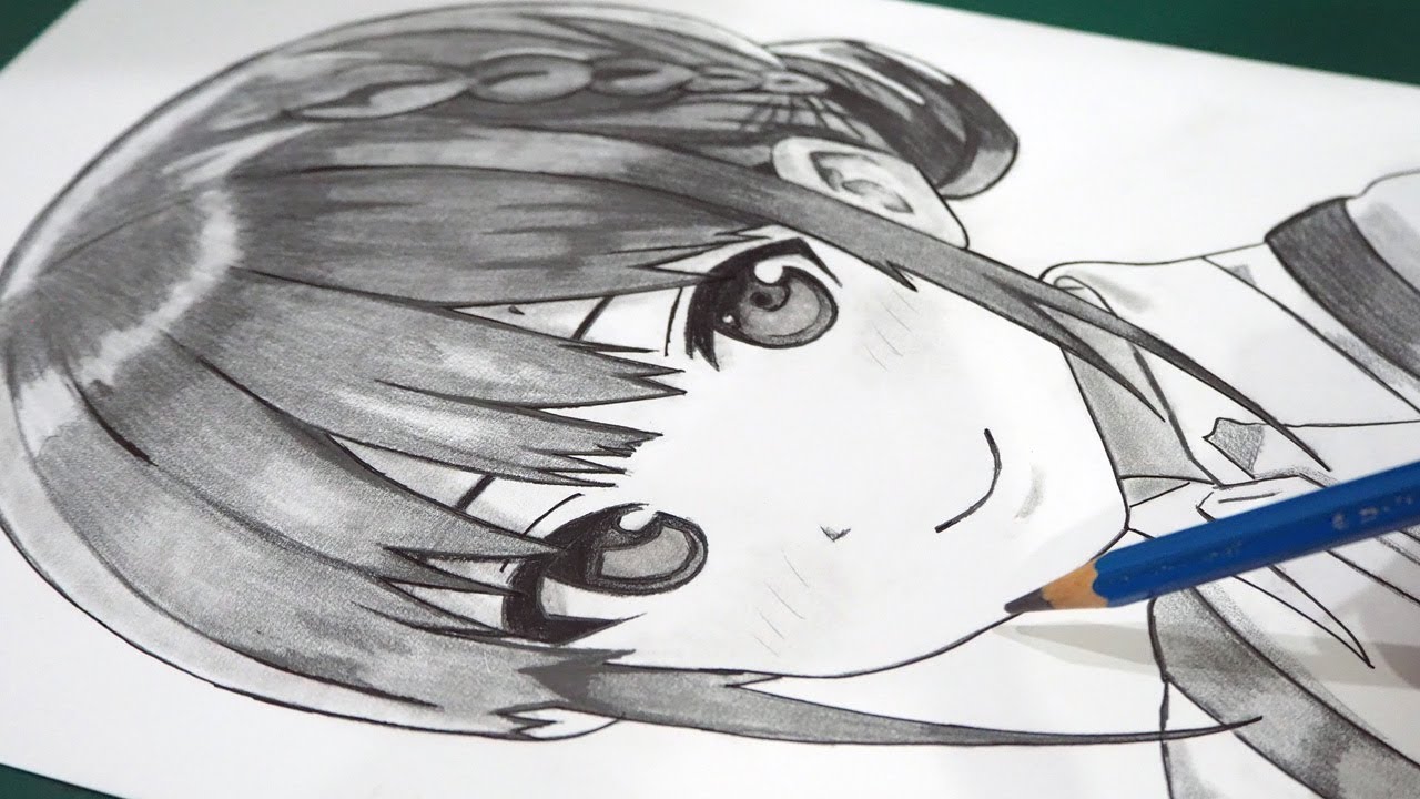 Drawing Anime Girl Using Only ONE Pencil  Anime drawings, Character drawing,  Anime drawings for beginners