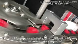 24 Cavities Cap Compression Molding Machine for 2925mm (1.3g) water caps.