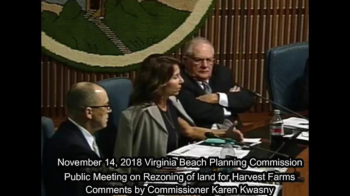 Karen Kwasny's Comments on Harvest Farms