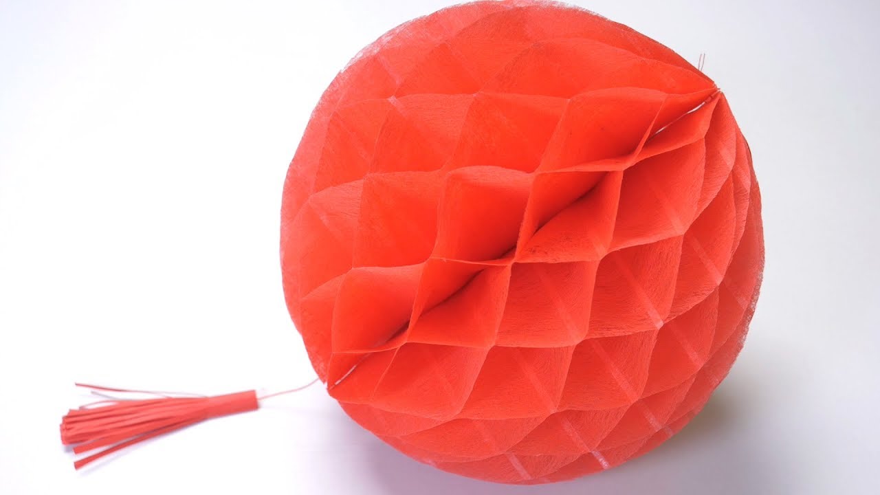 这种蜂窝灯笼很多人见过，但都不会做，其实非常简单，一看就会